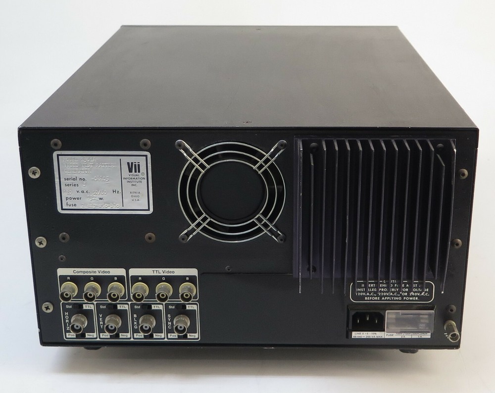 Vii 2501A Video Test Pattern Generator w/ Instruction Manual & RasterMaster Log
