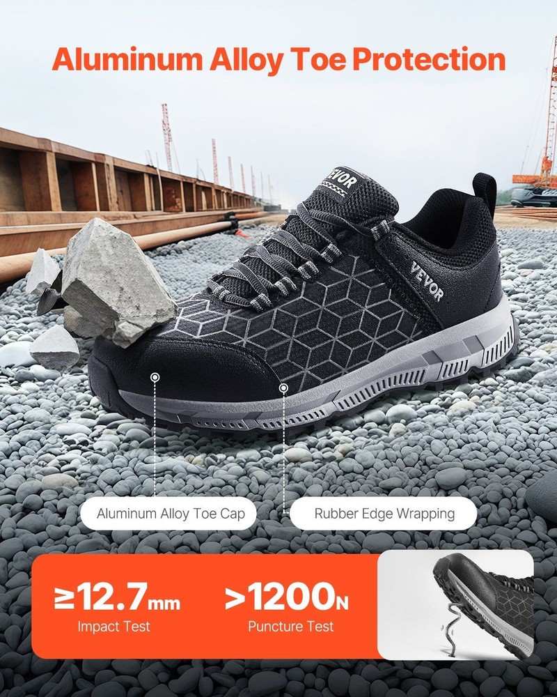 Wet Surface Secure Alloy Toe Shoes Men US 11 Lightweight