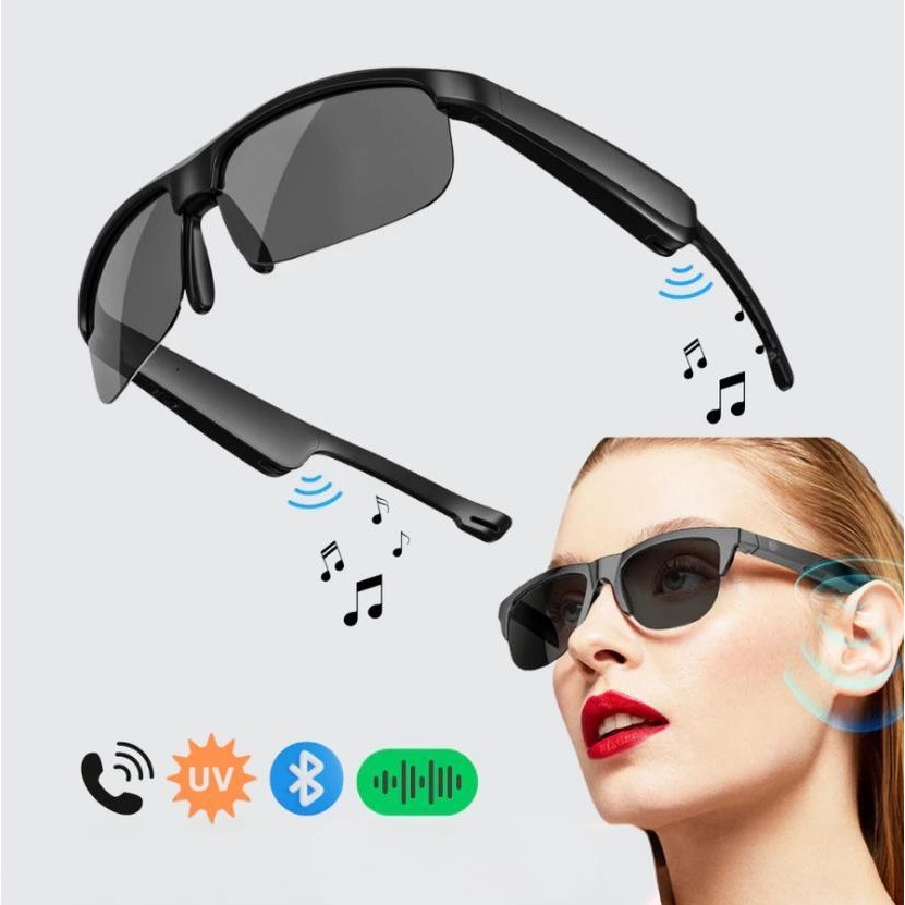 Smart Glasses Black Frame USB Connectivity Includes Charging Cable and Box