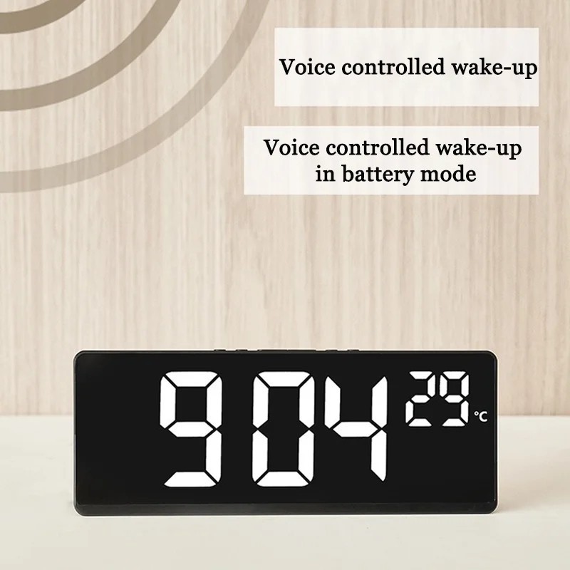 Digital Alarm Clock Travel Clock with Temperature Table Clock Random Display us