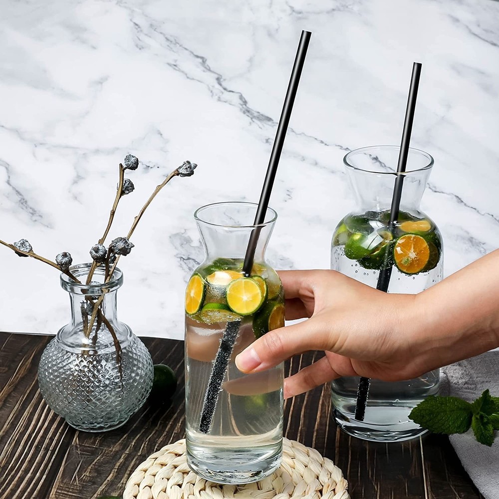 100 Pack Plastic Straws, 10 inch Long Disposable Straw individually wrapped. ...