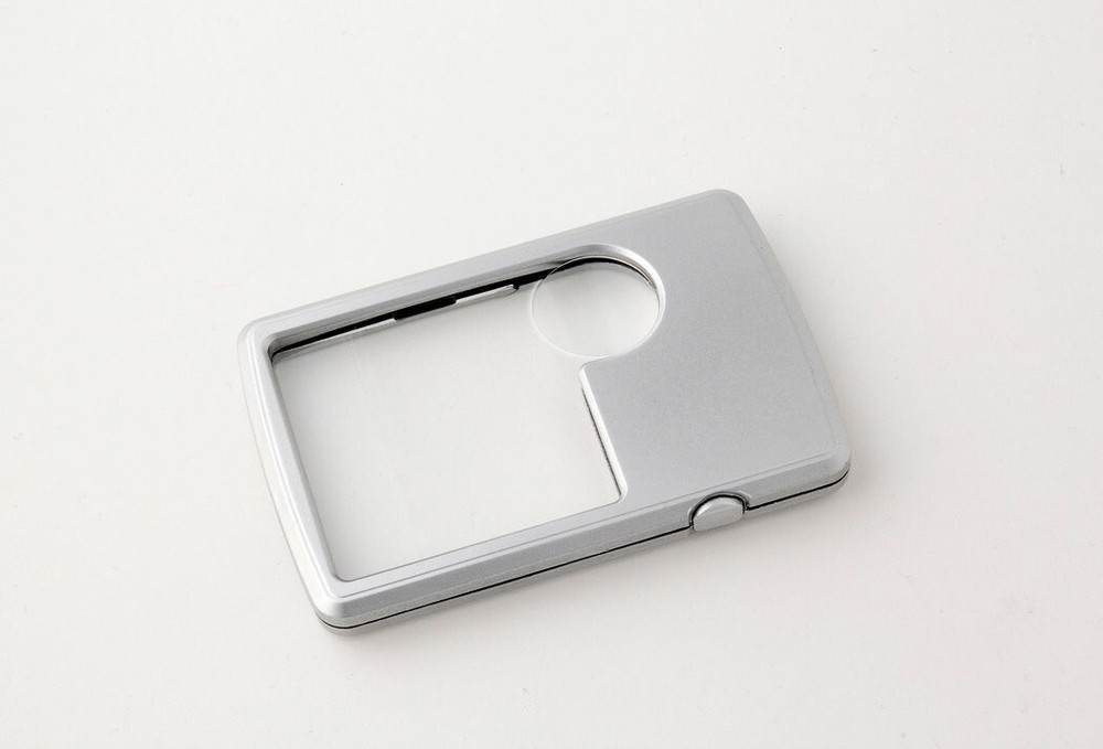 3x 5x Folding Pocket Magnifier Bright LED, Storage Case for Reading Text Menus