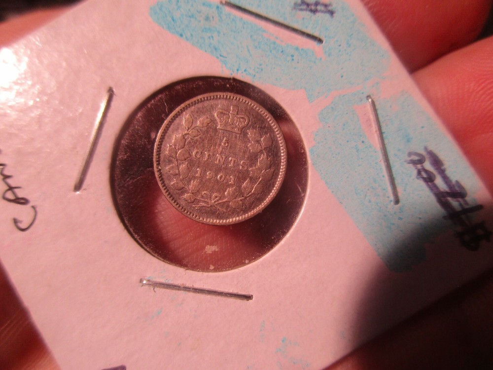 Canada - 1901 Sterling Silver 5c - Victoria