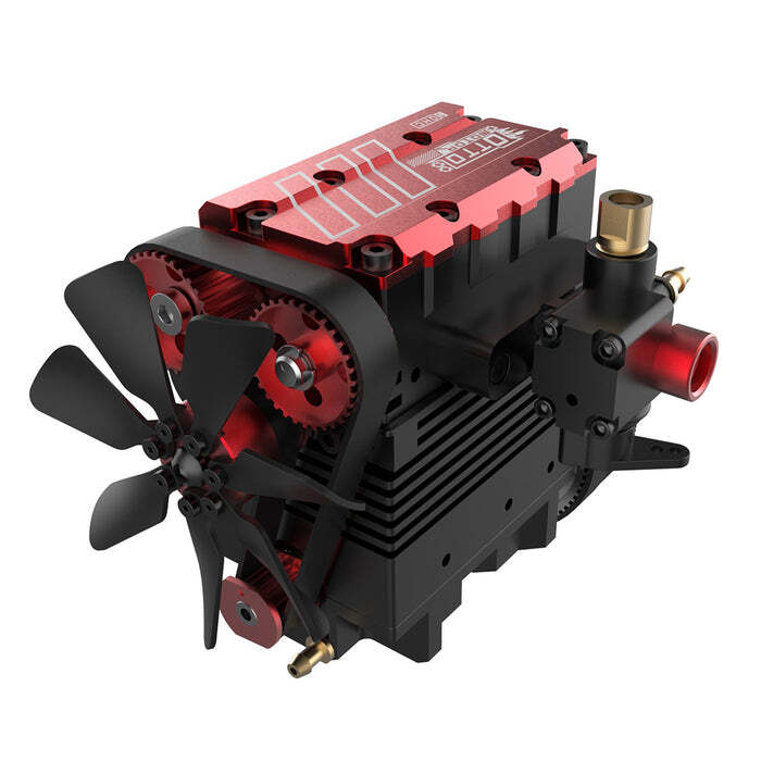 Engine Nitro Model 7cc SOHC Inline Double Cylinder 4 Stroke With Air Cooled Kit