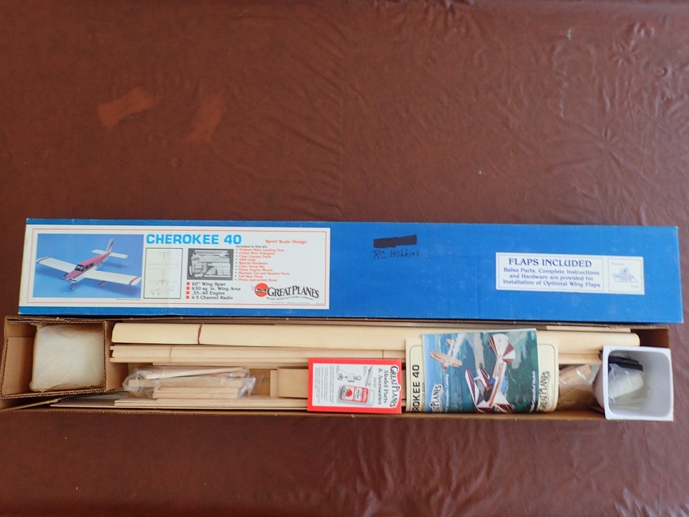 Great Planes Cherokee 40 Model Airplane Kit 60" Wing Span - NEW