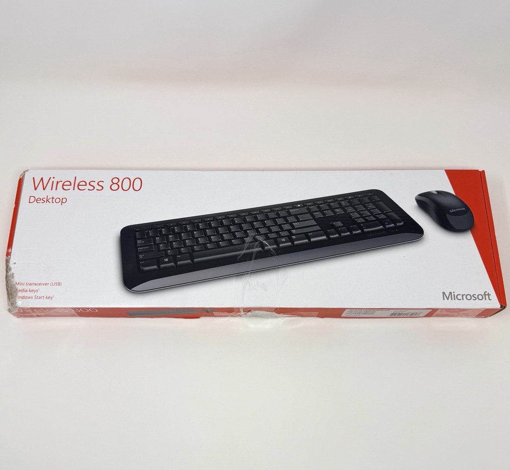 Microsoft Wireless 800 Desktop Keyboard & Mouse Bundle (USB Dongle) 2LF-00001
