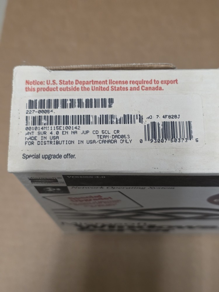 Windows NT Server 4.0 Upgrade 5 CAL Client Pack CD-ROMs and Floppys