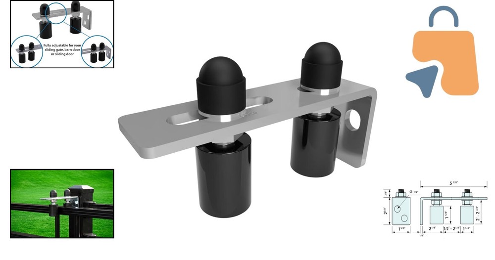 Compact Sliding Gate Guide with Weather-Resistant Bracket - No Assembly Needed