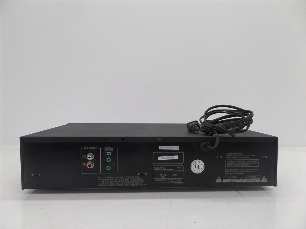 Vintage Kenwood DP-49 Single CD Player - Missing Bezel