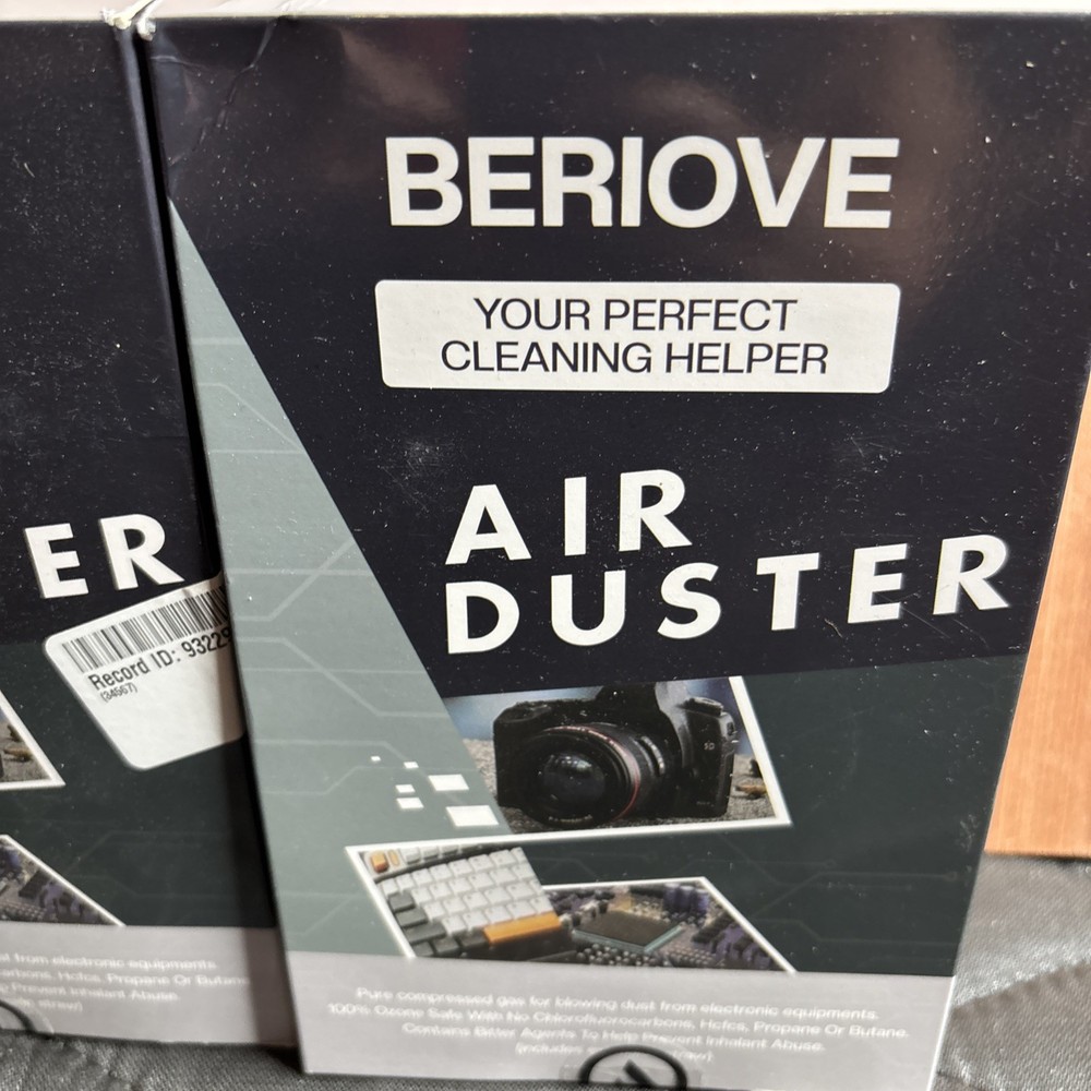 Beriove Air Duster Compresses 2 Cans (2 Pack)