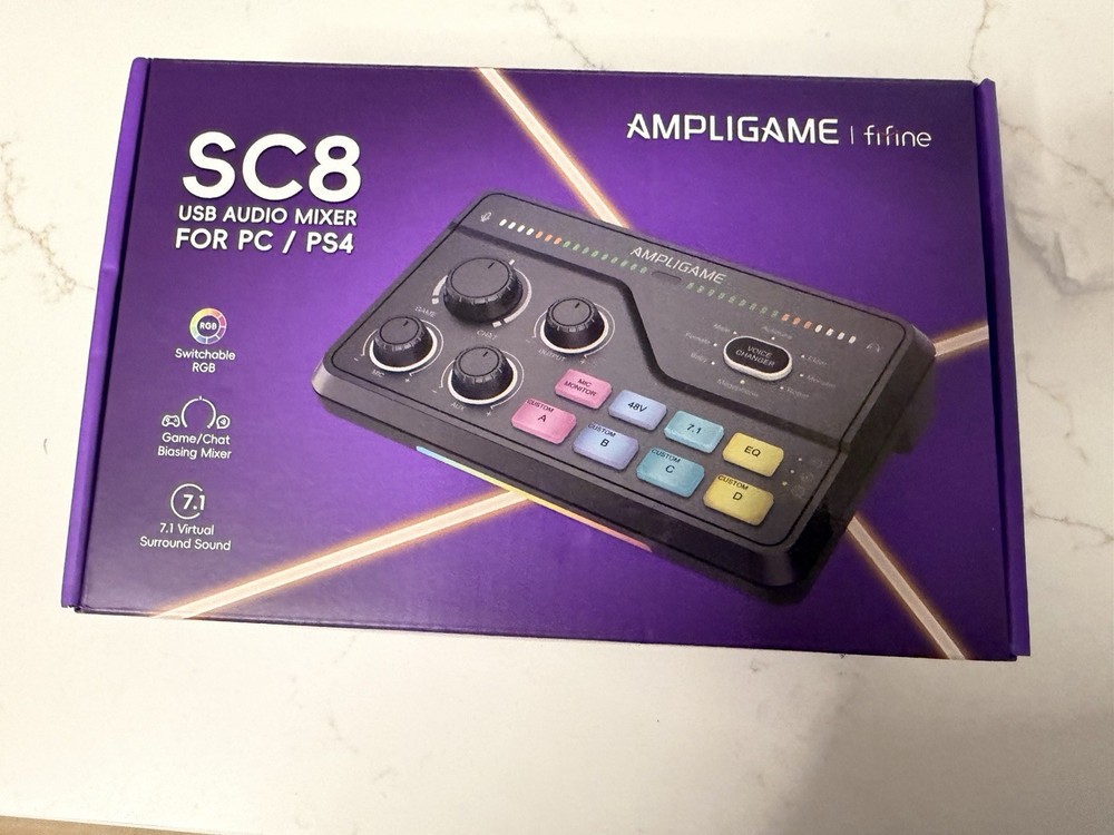 Fifine Ampligame SC8 USB Gaming Audio Interface