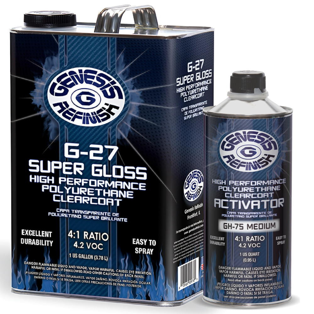 SUPER GLOSS PROFESSIONAL CLEAR COAT GALLON WITH MEDIUM ACTIVATOR 4:1
