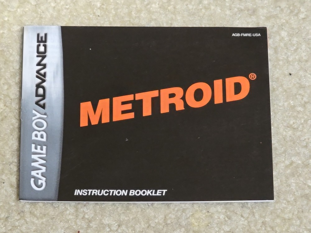 metroid gameboy advance Manual Only AUTHENTIC