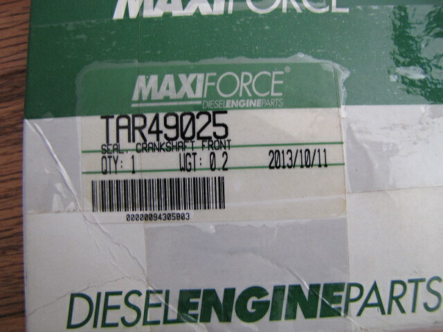 MAXIFORCE TAR49025 FRONT CRANKSHAFT SEAL - NOS