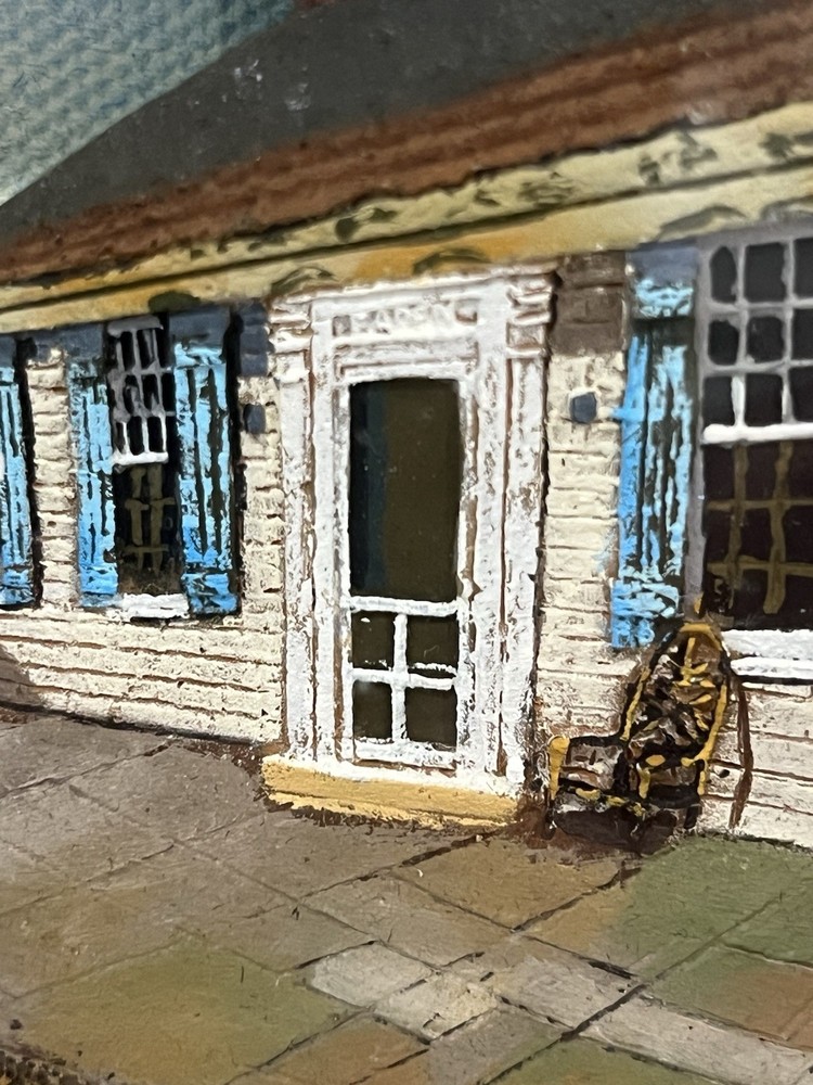 Signed 3D Mixed Media Petite Artwork by Karl Soderlund "Cliff House" 5.5"L x 4H