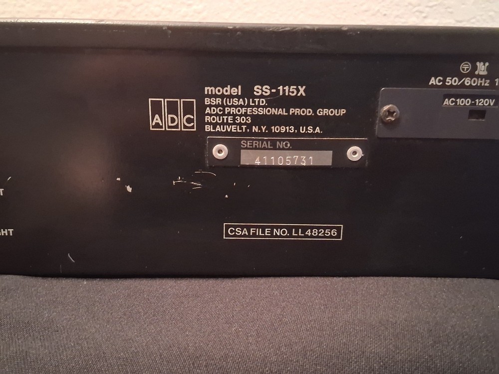 ADC SOUND SHAPER SS-115X 10 BAND FREQUENCY EQUALIZER
