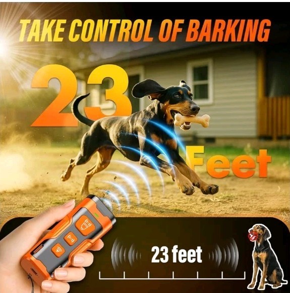 Dog Bark Deterrent Device, 3X Ultrasonic Barking, Training 6 Modes