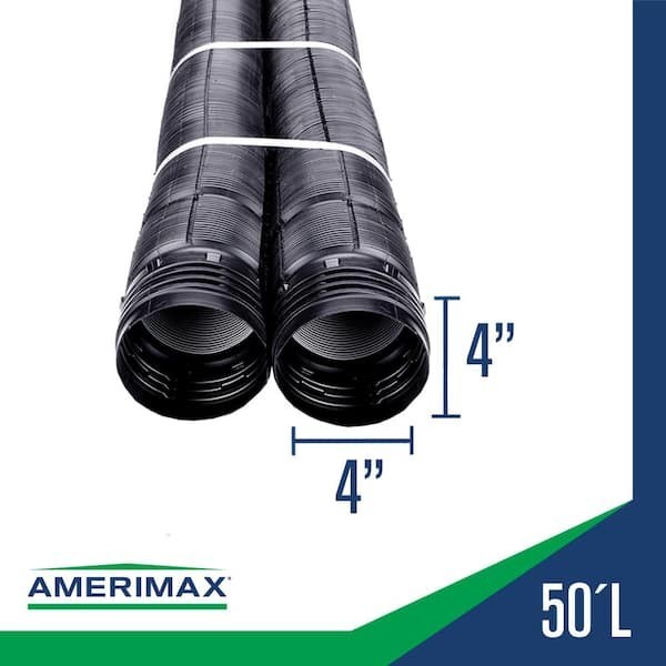 FLEX Drain 4 In. X 50 Ft. Copolymer Perforated Drain Pipe