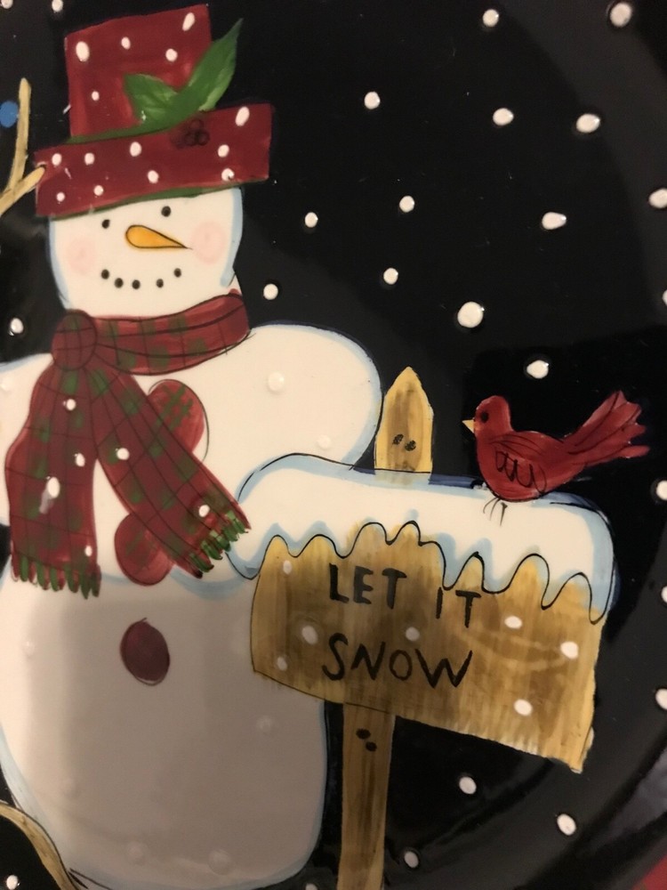 Gates Ware-Holiday Joy pattern 9.75 inch dinner plate