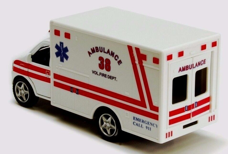 New White Ambulance Vol Fire Dept. Approximately 1/43 Scale