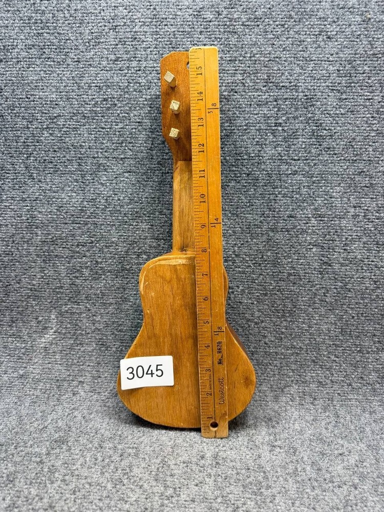 Vintage Peruvian Mini Ukulele Wooden Folk Instrument Missing Strings