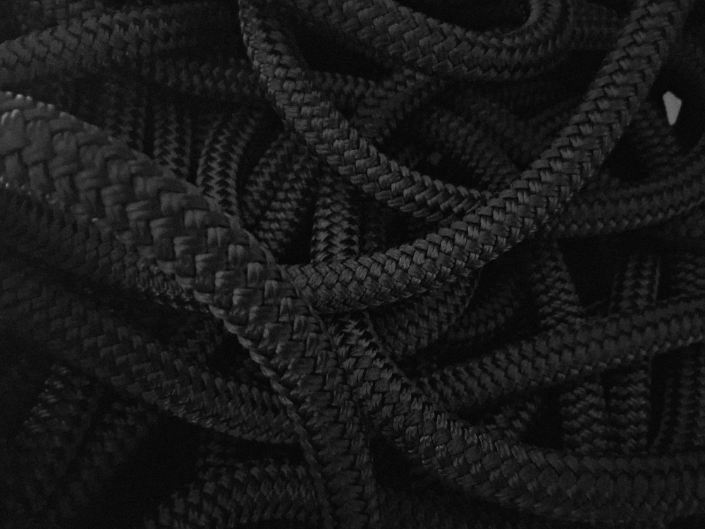 9/16 x 100 ft. Double Braid-Yacht Braid Polyester Rope. Black