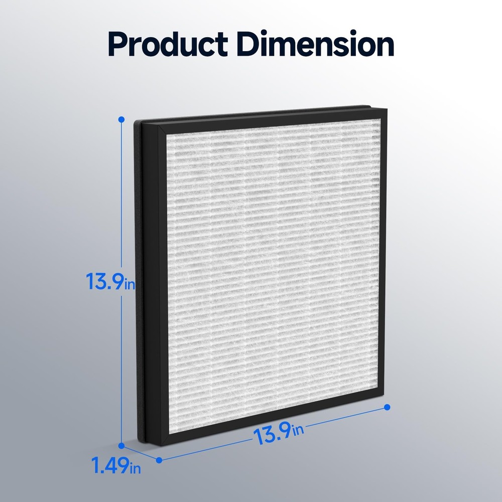 2 Pack Max V-Series Replacement Filter Compatible with Wynd Max Home Air Puri...