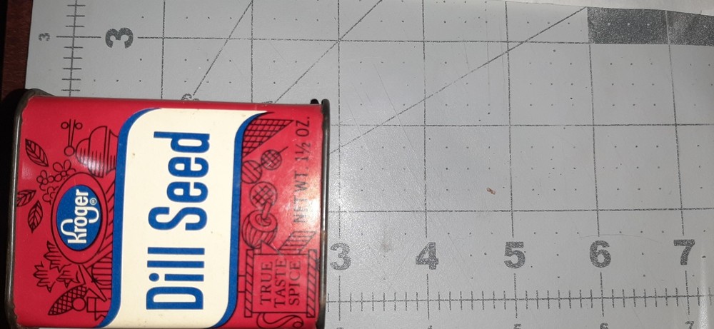 Vintage Kroger Dill Seed Tin