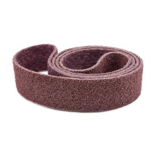 2 X 42 Inch Non Woven Surface Conditioning Sanding Belts -Maroon Medium - 3 PACK