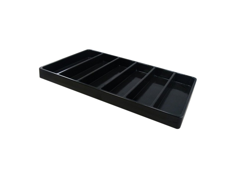Heavy Duty Jet-Stone White or Black Stackable Plastic Compartment Tray