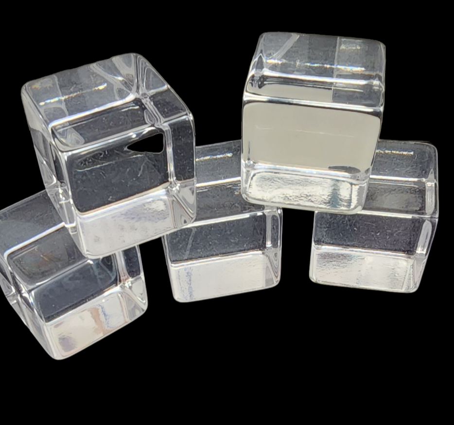 24pc 1/2" Clear Tumbled Acrylic Cubes