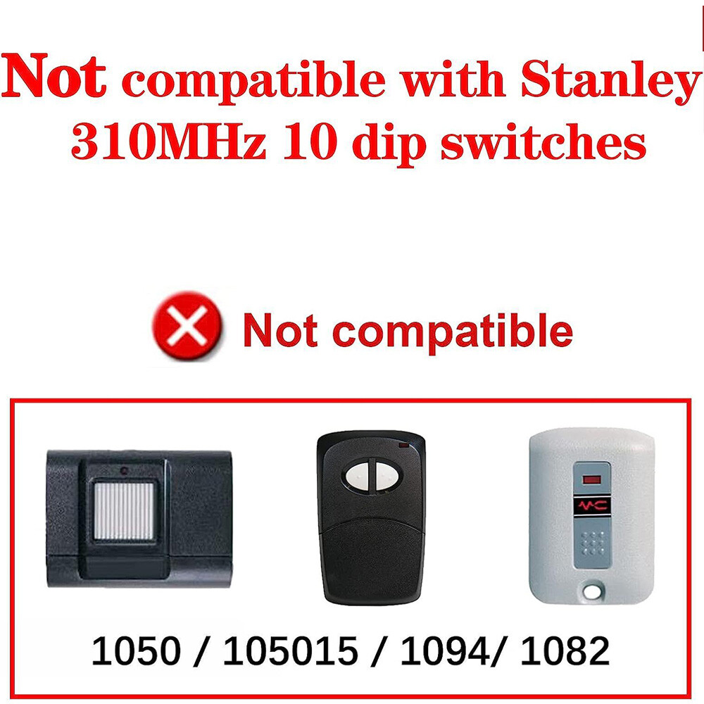 10 Digi-Code 5012 on/off MultiCode Switch 310MHz Garage Remote For Stanley 1050