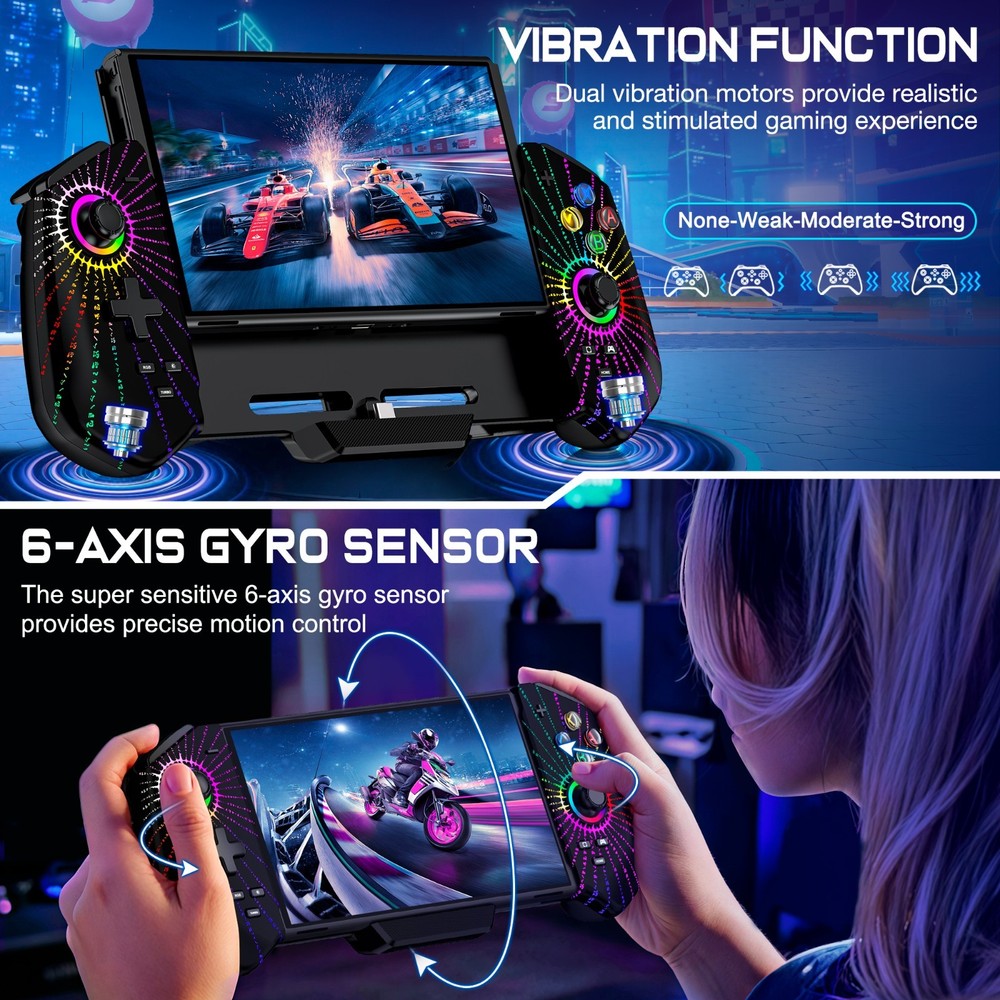 Switch Pro Controller for Switch/OLED, Handheld Grip with Hall Effect Joystick