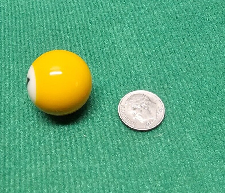 Replacement Mini Billiards Pool Ball 1" Ball Number #1 Solid Yellow Tiny