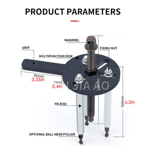 Bearing Disassembly Puller Inner Hole Puller Removal Tool Three-jaw Puller Kit..