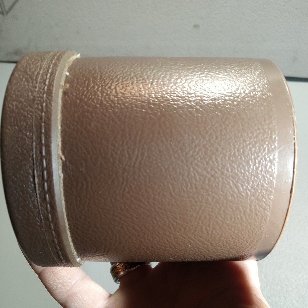 vintage Aviator brown Vinyl Dice Cup