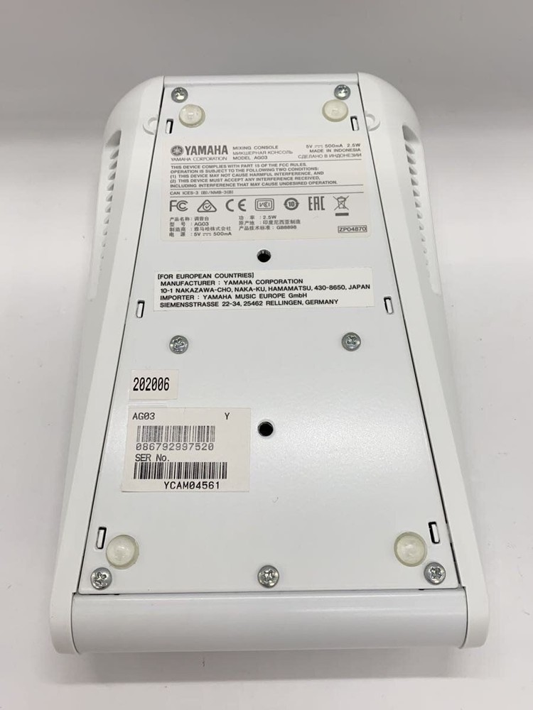 YAMAHA AG03 MIXER Used