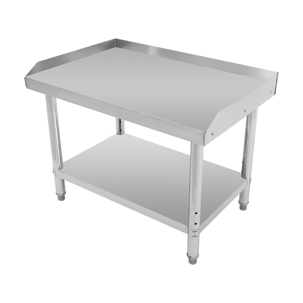 Commercial Work Table with Backsplash Sidesplash Prep Table for Kitchen Storage