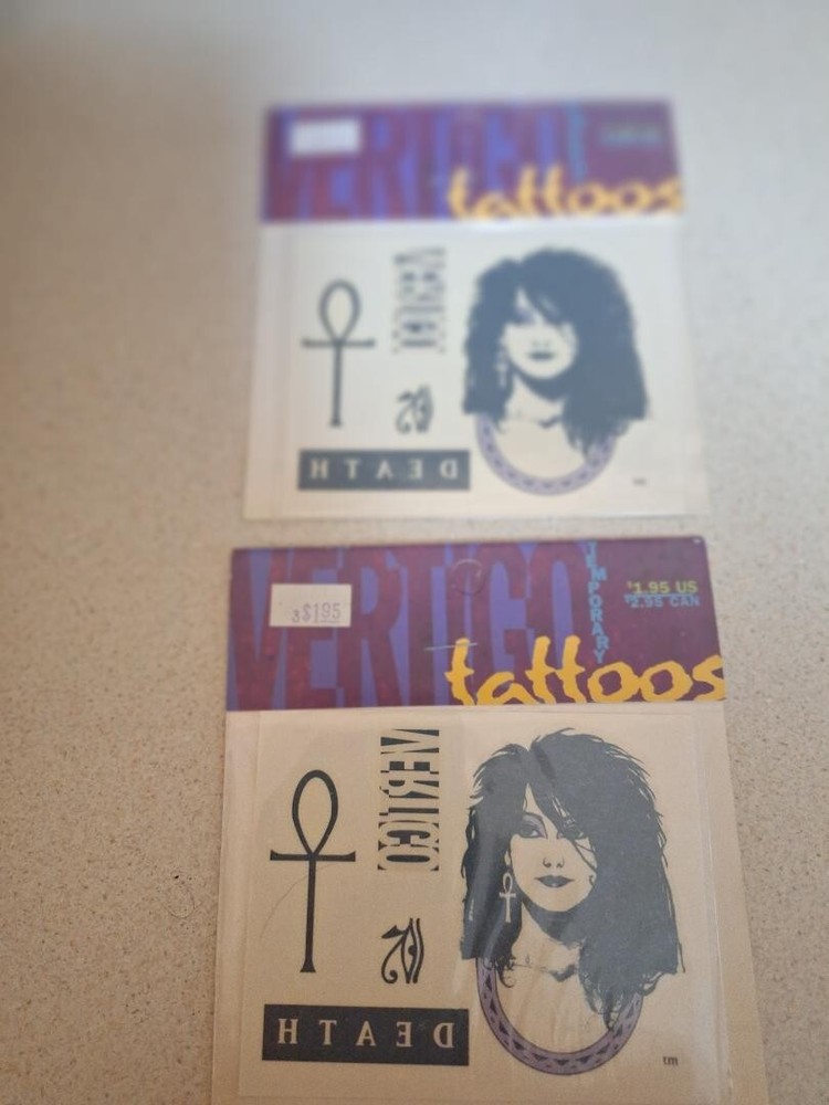 DC Vertigo Death Temporary Tattoo - Set of 2