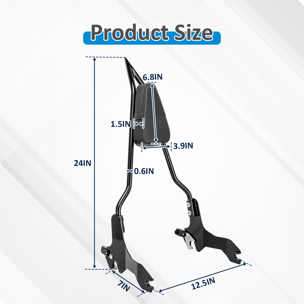 Detachable Passenger Backrest Sissy Bar Docking Kit For Harley Fat Bob 2018-25