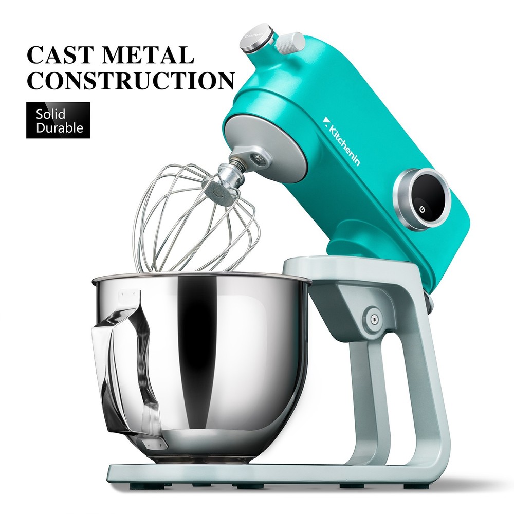 kitchenin 5.3Qt Stand Mixer DC Copper Motor Quiet ≤68dB Timer Flex Paddle used