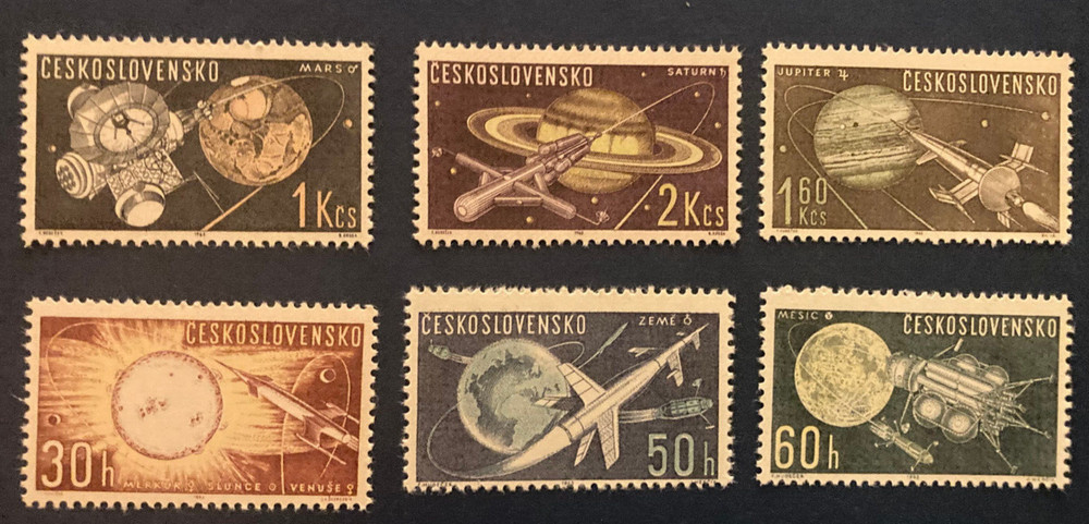 CZECHOSLOVAKIA Space Space Complete Series New ** MNH