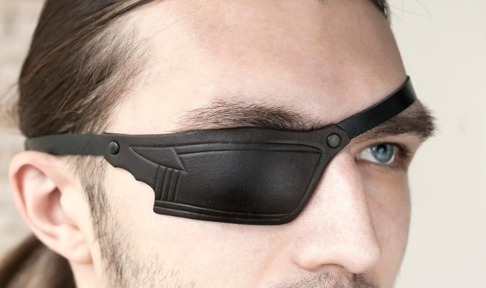 Leather Eye Patch, Eye Patch, Slim Eye Patch, Black Eye Patch, One Eye