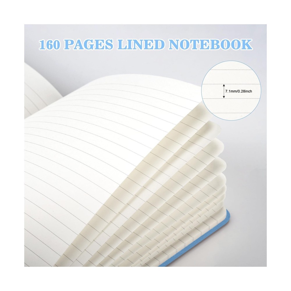 OMEYA 4 Pack Lined Journal Notebooks for Work, Leather Journal for Writing, 1...