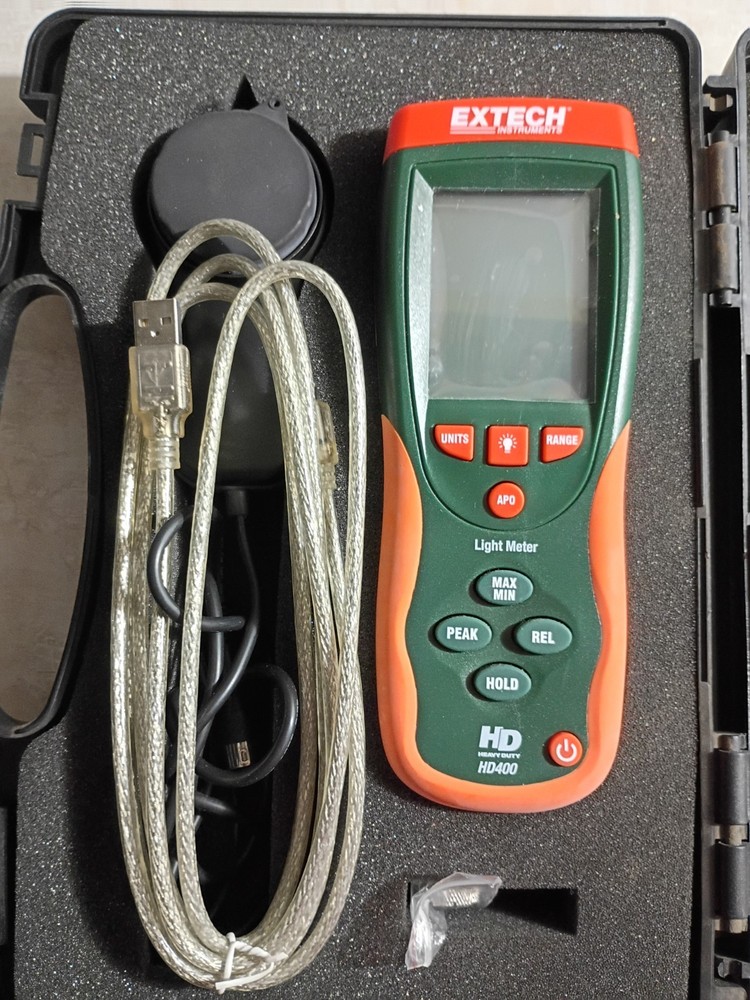 EXTECH INSTRUMENTS LIGHT METER ExTech HD400 - COMPLETE with CASE