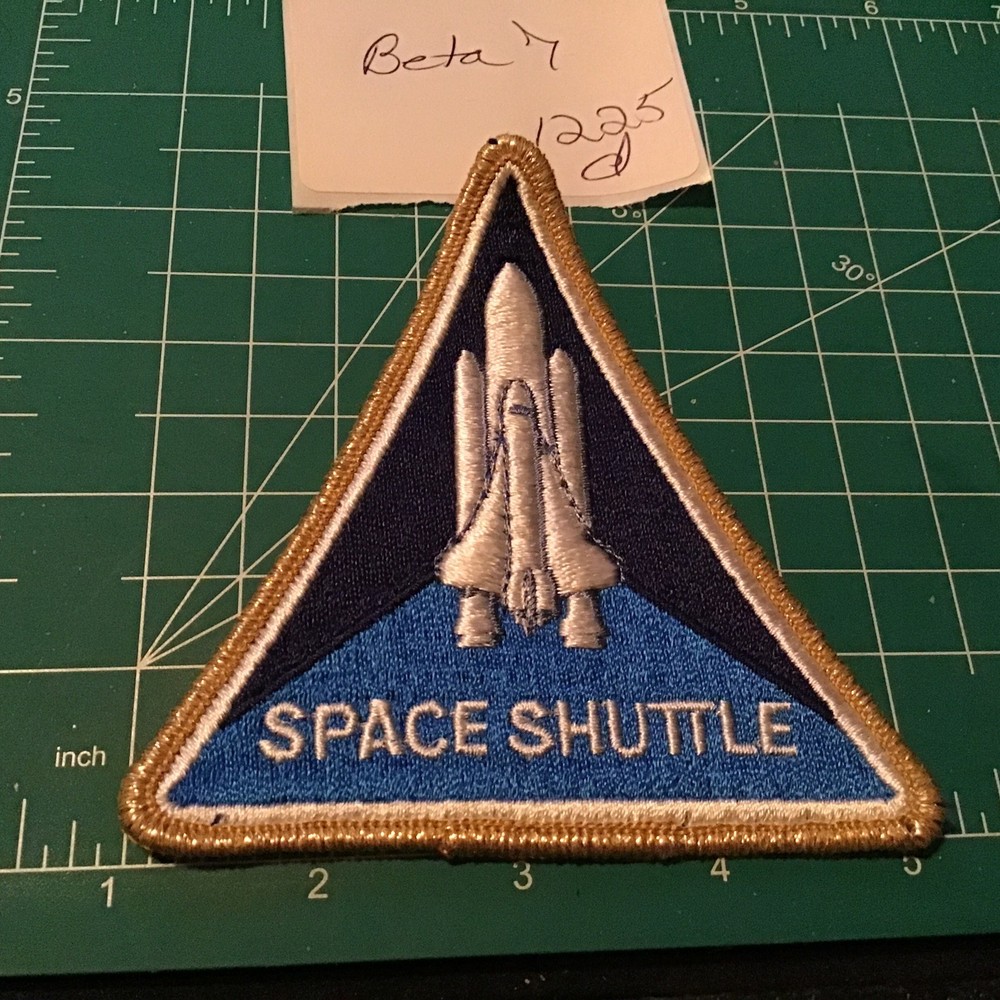 NASA Space Shuttle Triangle Souvenir 4.25” Tall Embroidered Patch Badge