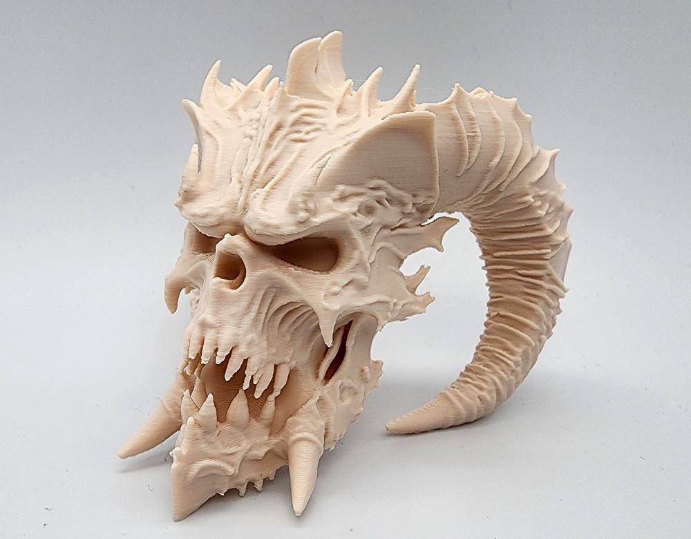 Horn Demon Skull 3d Printed