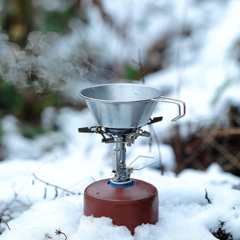 CAMPINGMOON Canister Top Stove Portable Compact Foldable w/Micro Regulator
