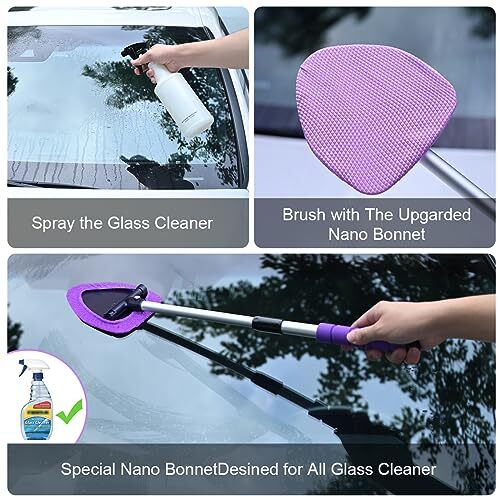 XINDELL 24-Inch Windshield Cleaner Tool – Extendable Interior Car Window