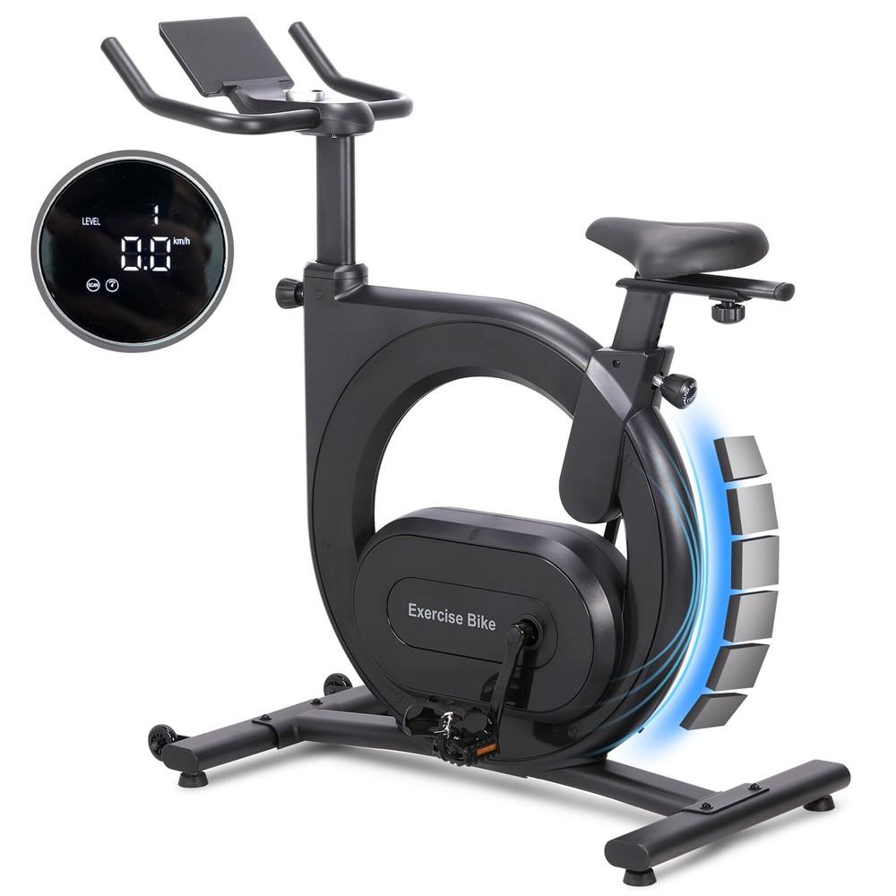 🔥Exercise Bike Electromagnetic Control Adjustable Handlebars Seat for Home Card